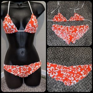 Hot Girl Dance Wear Hawaiian Print Bikini s/m